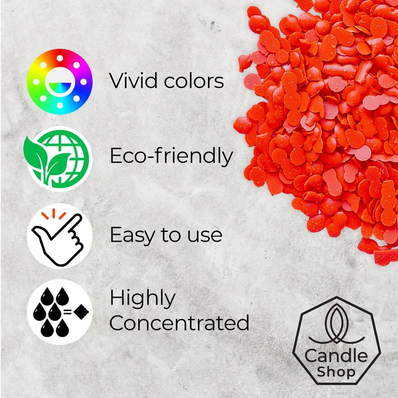 Candle Shop Orange Candle Dye 2oz for Soy Candle Making â€“ Highly Concentrated Candle Wax Dyes â€“ Candle Shop Premium Color Dye Chips for Soy Wax, Beeswax, Paraffin - Image 2